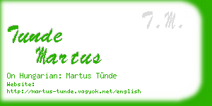 tunde martus business card